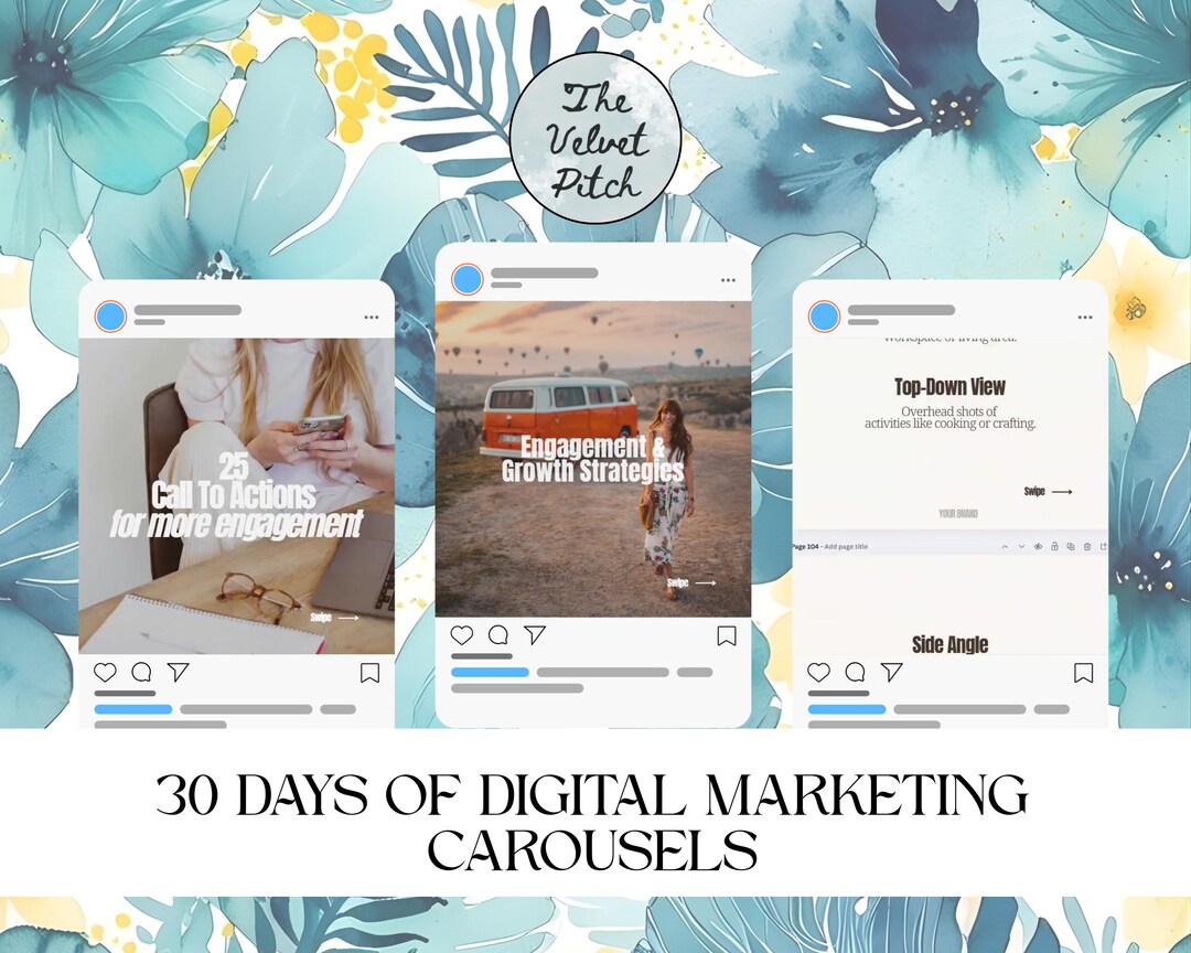 30 Days of Digital Marketing Carousels Templates | 230+ Editable Slides ...