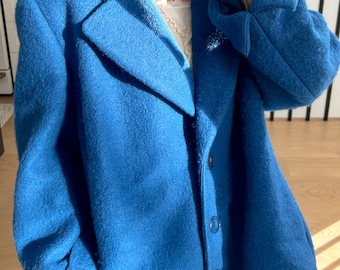 Royal Blue Coat - Made in Poland - Size XL
