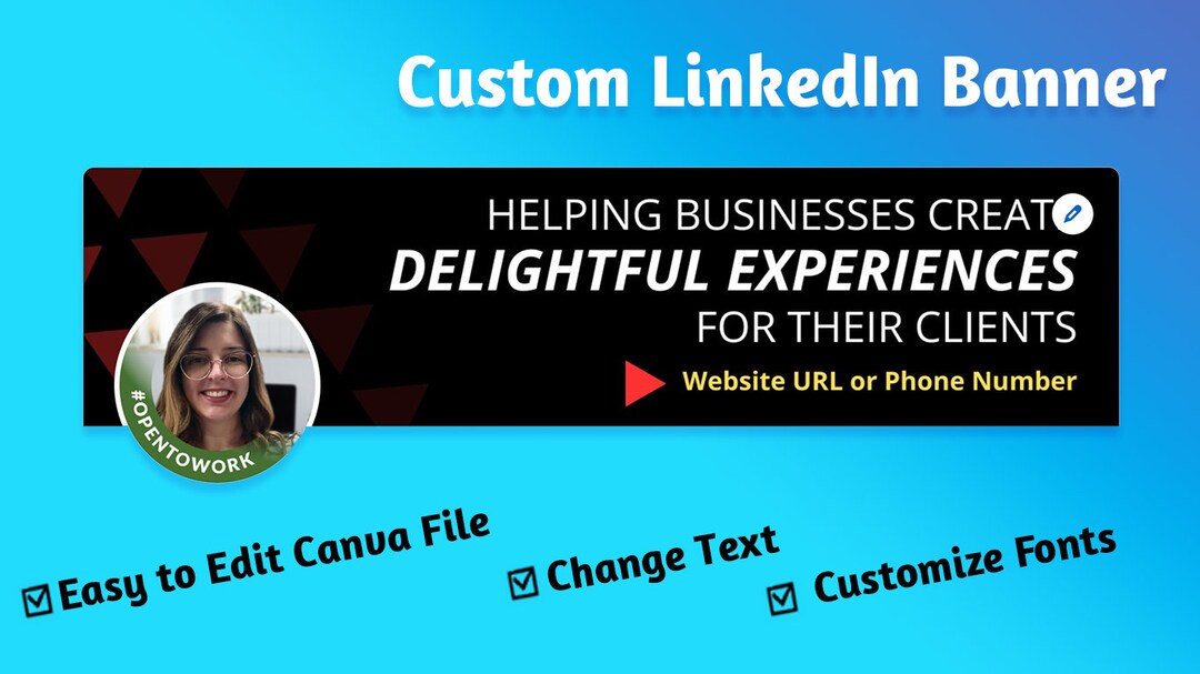 Customizable Linkedin Banner Canva Digital File | Instant Download ...