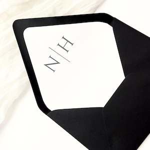 Monogram Envelope Liners for 5x7 A7 Wedding Envelopes, Bride Groom ...