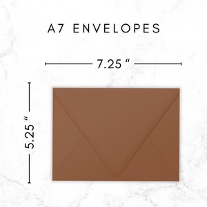 Terracotta A7 Envelopes, White Ink Address Printing, Addressed ...