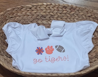 Tiger Football shirt for kids; embroidered South Carolina Tiger shirt