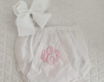 Monogrammed Baby Bloomers: Personalized Diaper Cover
