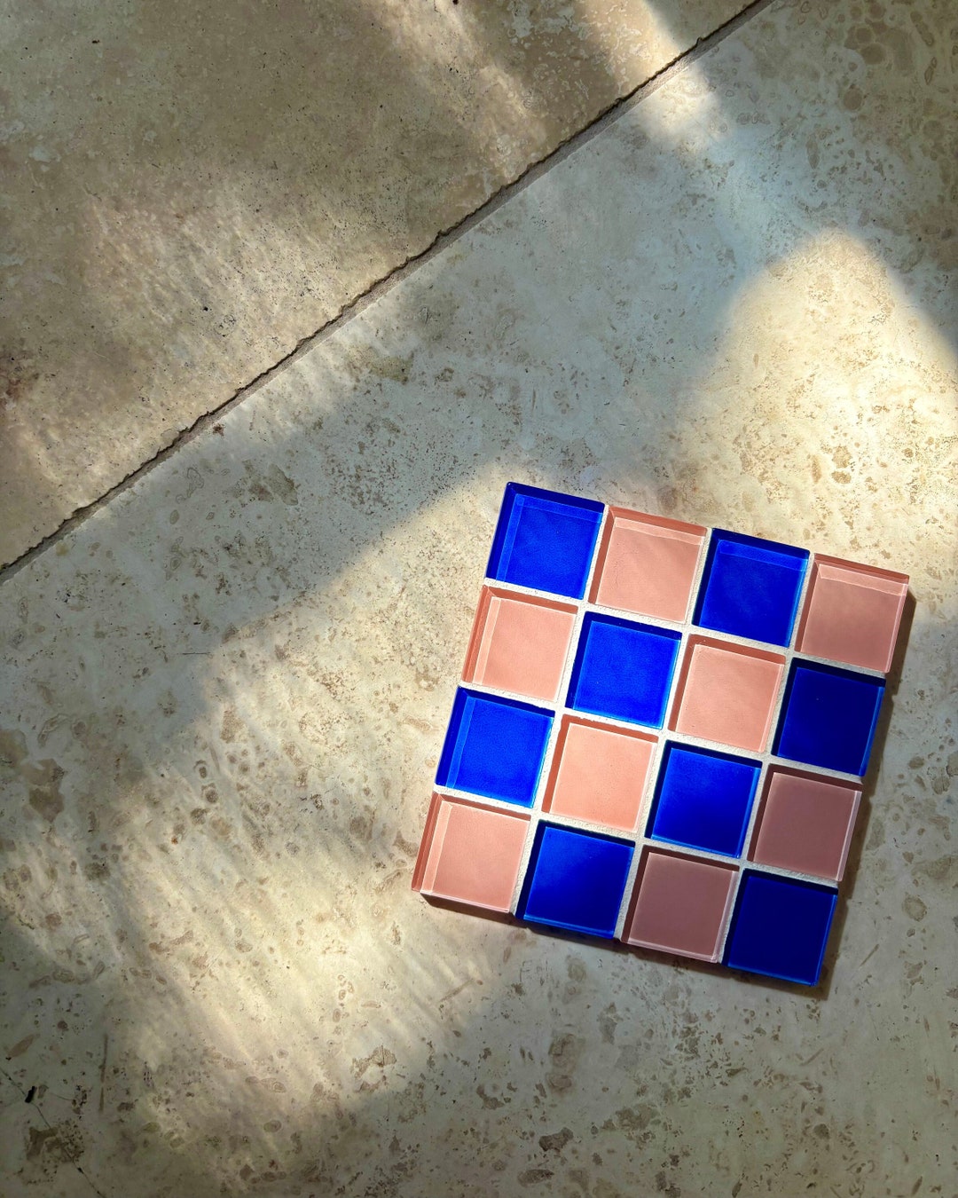 Handmade Glass Tile Coaster in Colour Valencia Etsy