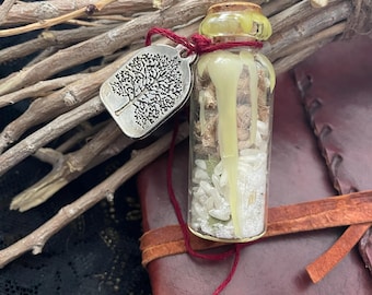 Good Luck Witch Bottle / Spell Jar / 2-1/2 x 1 inch Witch Bottle