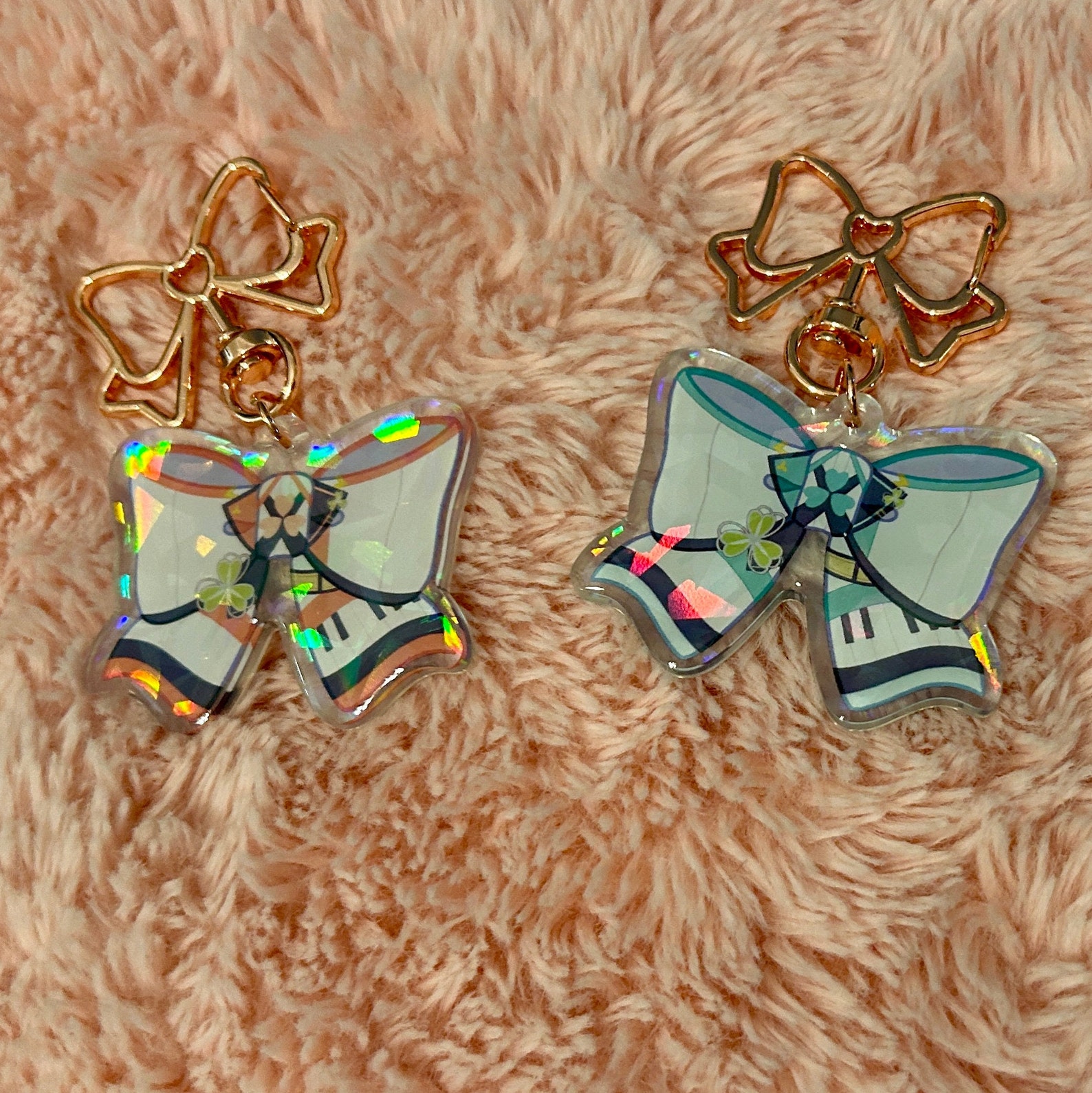 More More Jump! Acrylic Ribbon Bow Charms Keychains - Etsy