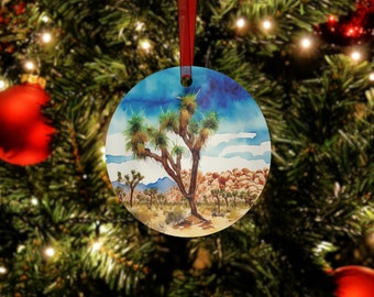 Joshua Tree Christmas Ornament - National Park Ornament, California, Custom Wedding Gift, Travel, Personalized Ornament, Engagement Gift