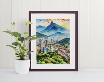 Caracas Art Print - Venezuela, Travel Art, Art Prints, Venezuelan Wall Art, Watercolor Poster, Wall Art, Fine Art Posters, Caracas Decor