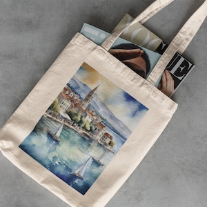 Split 2 Canvas Tote - Kroatien, Split, Bibliothekstasche, wiederverwendbare Einkaufstasche, Baumwolltasche, Reise-Strandtasche, Europa-Kunst, Pool-Tasche
