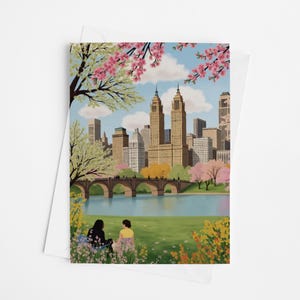 Central Park Greeting Cards, 5 x 7 greeting card set, New York City Greeting Card Set, Manhattan Stationery, Blank Cards, nyc Souvenir