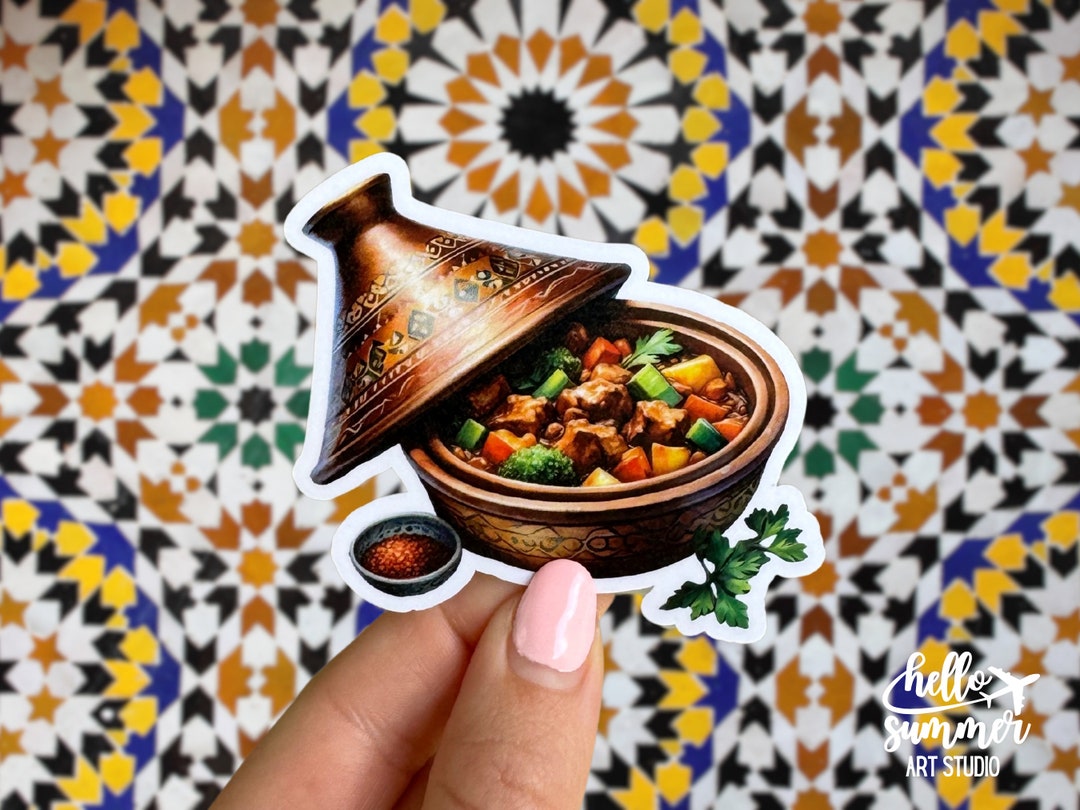 Marrakech Sticker Tangine - Morocco, Food, Travel Sticker, Casablanca, Tangier, Fez ...