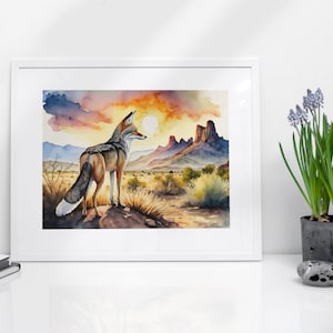 Big Bend Watercolor Art Print - National Park Gifts, Nature Poster, Desert, Texas Wall Art, Texas Poster, Nature Fine Art Print, Watercolor
