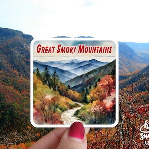 Great Smoky Mountains sticker - Tennessee sticker, North Carolina, National Park magneet, National Park Gift, Mountain, National Park cadeau, berg, natuur automagneet