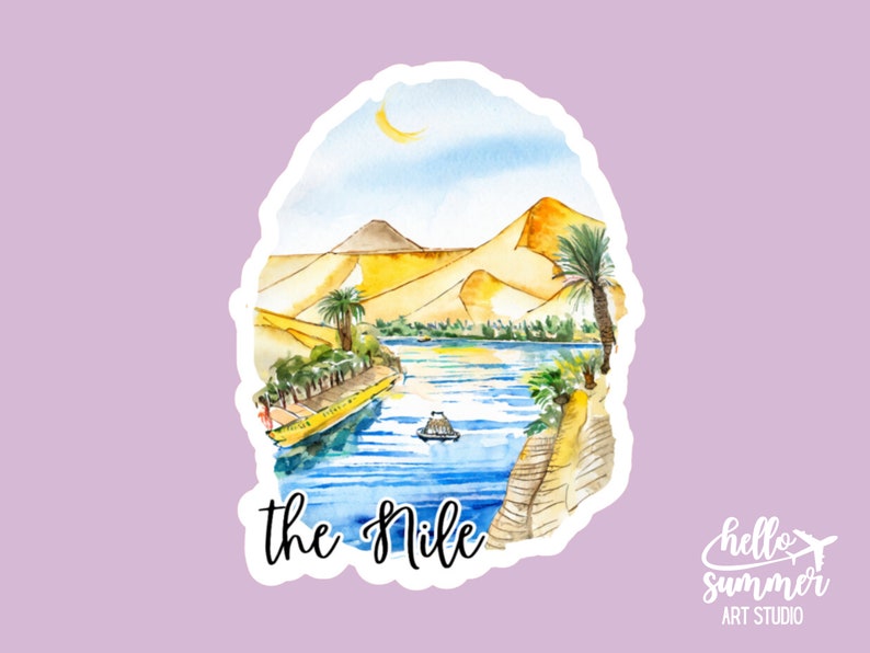 Nile River Sticker - Egypt Sticker, Cairo, Egypt Souvenir, Egypt Gifts ...