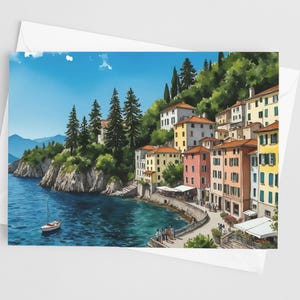 Mailänder Dom Grußkarten, 5 x 7 Grußkarten-Set, digitale Kunst, Italien Malerei, Reisekunstwerk, Europa Briefpapier