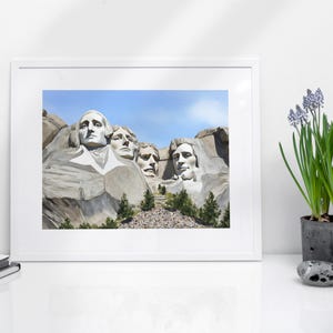 Mount Rushmore Watercolor Art Print - National Park Gifts, South Dakota, Nature Poster, Fine Art Prints, Watercolor Poster, USA Wall Art