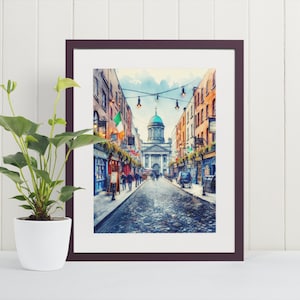 Dublin Watercolor Art Print - Ireland, Wall Art, Travel Art, Art Prints, Europe City Paintings, Fine Art Poster, Watercolor Canvas