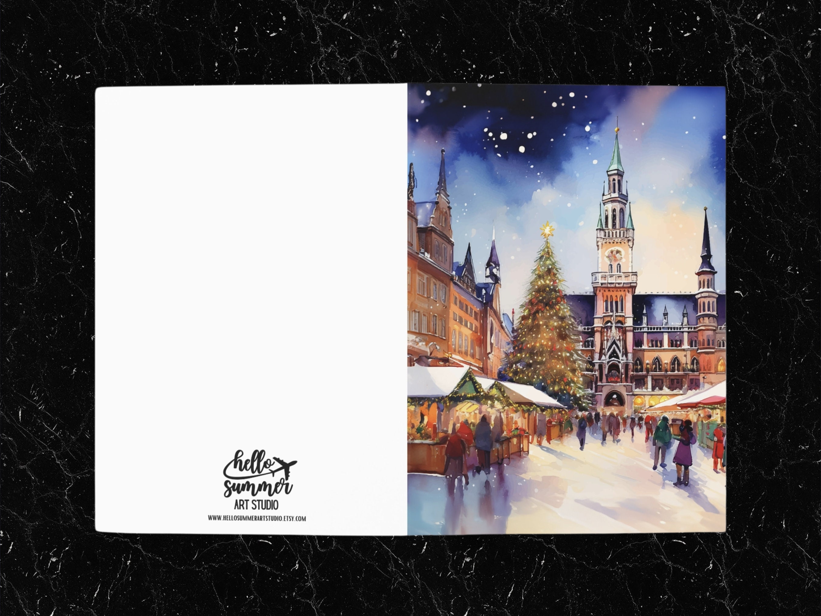 Biglietto Di Auguri SkylineCard Città Di Monaco Di Baviera - Con Busta, Ideale Per Natale E Occasioni Speciali