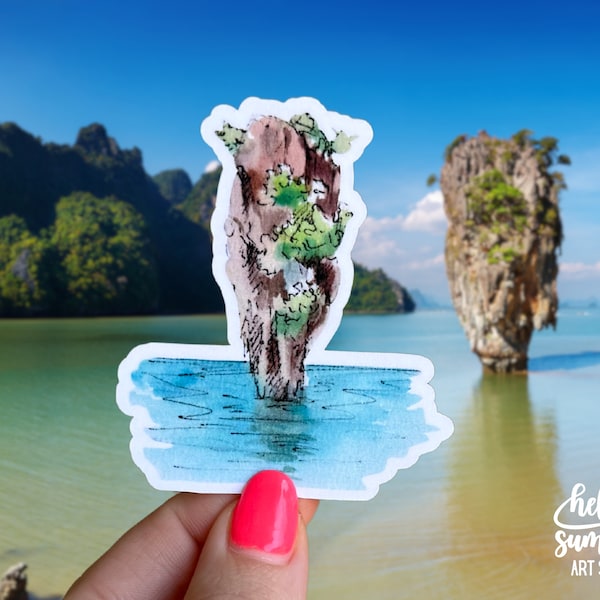 Phang Nga Bay Sticker - Thailand Sticker, Phucket Sticker, Phi Phi Sticker, Travel Sticker, Asia, Backpacker Sticker, Wanderlust