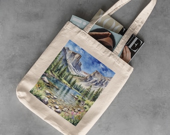 Rocky Mountain National Park Canvas Tote - National Park Gifts, Reusable Grocery Bag, Travel Gifts, Colorado, Dream Lake, Rockies Tote Bag