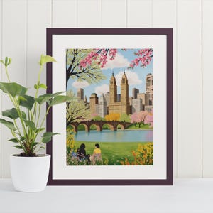 Central Park Aquarell Art Print - NYC Wandkunst, Manhattan Druck, New York City Malerei, New York Wandkunst, Central Park Souvenir