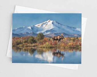 Denali National Park Watercolor Greeting Cards, 5 x 7 greeting card set, Alaska Stationery, National Park Gifts, Nature, Fine Art Cards