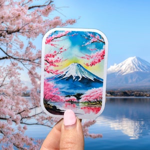Mount Fuji-sticker - Japan, Japans, reissticker, dagboeksticker, agendasticker, plannersticker, automagneet, locker, sticker Tokio,