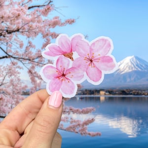 Pegatina de flor de cerezo: Sakura, Japón, Kawaii, Anime, Pegatina japonesa, Pegatina de año nuevo lunar, Viajes, Asia, Flor, Acuarela
