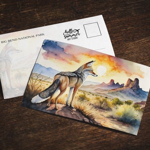 Big Bend Aquarell Postkarte, 5 x 7 Grußkarten, Aquarellmalerei, Nationalpark Geschenk, Texas Kunstdruck, Wüste Aquarell, fine art