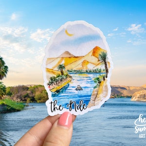 Sticker rivier Nijl - sticker Egypte, Caïro, souvenir Egypte, geschenken Egypte, reisdagboek, agenda, planner, stickers reisliefhebber, backpacker