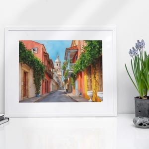Cartagena Art Print - Colombia, Travel Art, Cartagena watercolor, South America Poster, Cartagena Gifts, Wall Art, Medellin, Bogota