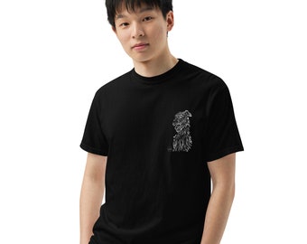 Wolfshond, uniseks kledingstukgeverfd zwaargewicht T-shirt