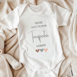 Patentante fragen mit Babybody, Willst du meine Patentante werden, Personalisiertes Geschenk für Taufpatin, Schwangerschaft verkünden