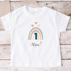 Birthday shirt with name and number, T-shirt 1st birthday, shirt for children's birthday, personalized T-shirt for children for their birthday