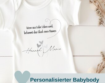 Babybody personalisiert / Schwanger / Geschenk zur Geburt / Geburtsgeschenk / Babykleidung / Baby Body / Personalisiertes Geschenk Baby