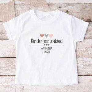 Personalized kindergarten child T-shirt for the start of kindergarten, gift for the start of daycare, shirt with name for kindergarten