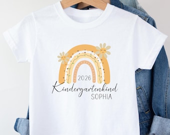 Personalized T-shirt for kindergarten children starting kindergarten, gift for starting daycare, shirt with name for kindergarten