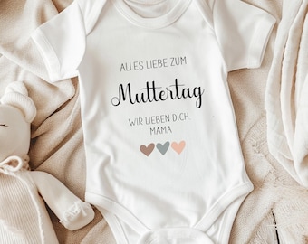 Body de bebé para el Día de la Madre, regalo del Día de la Madre para mamá, body de bebé personalizado como regalo para mamá, idea de regalo para el primer Día de la Madre de mamá