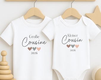 Maglietta "Big Cousin", magliette personalizzate per cugini, annuncio di gravidanza, regalo per cugini, annuncio di gravidanza per la famiglia