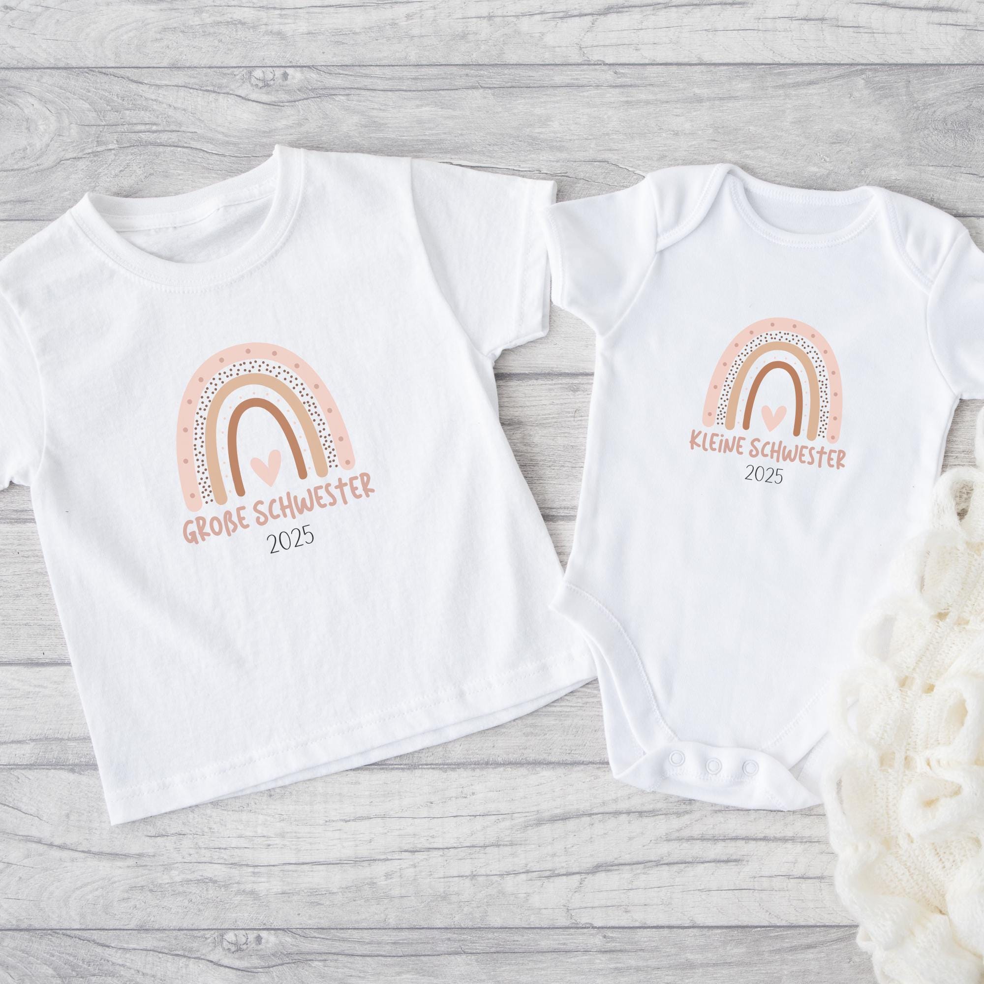 Sibling outfit, big brother/sister, little brother/sister | Pregnancy announcement | Personalized kids' T-shirts, baby bodysuits