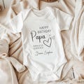 Baby bodysuit for dad's birthday, baby T-shirt as a gift for father, pregnancy announcement with baby bodysuit, gift idea for dad product logo