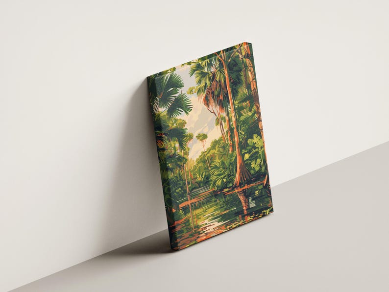 Póster de los Everglades de Florida, lámina decorativa de naturaleza tropical para pared. imagen 3
