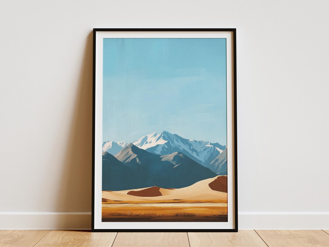 Great Sand Dunes National Park Poster Colorado Travel Art Print ...