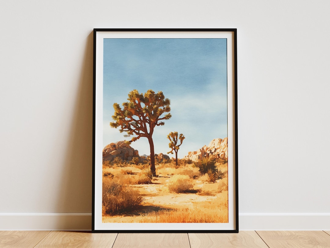 Joshua Tree National Park Poster Vintage Travel Poster Desert Landscape ...