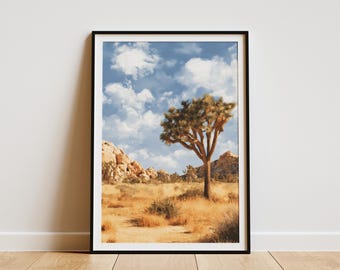 Joshua Tree National Park Poster Vintage Travel Print California Desert Art Southwest Home Decor  Wall Art Joshua Tree Art Print