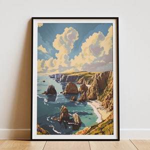 Channel Islands National Park Poster Vintage Reise Poster Kalifornien Küstenlandschaft Ozean Landschaft Kunstdruck