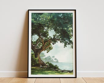 Biscayne National Park Poster Florida Keys Print Travel Art Coastal Wall Decor Tropical Island Home Decor Biscayne Bay Art Print Nature
