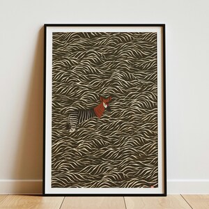 Okapi Art Print African Animal Illustration Forest Giraffe Decor Wildlife Nursery Art Jungle Wall Art Gift