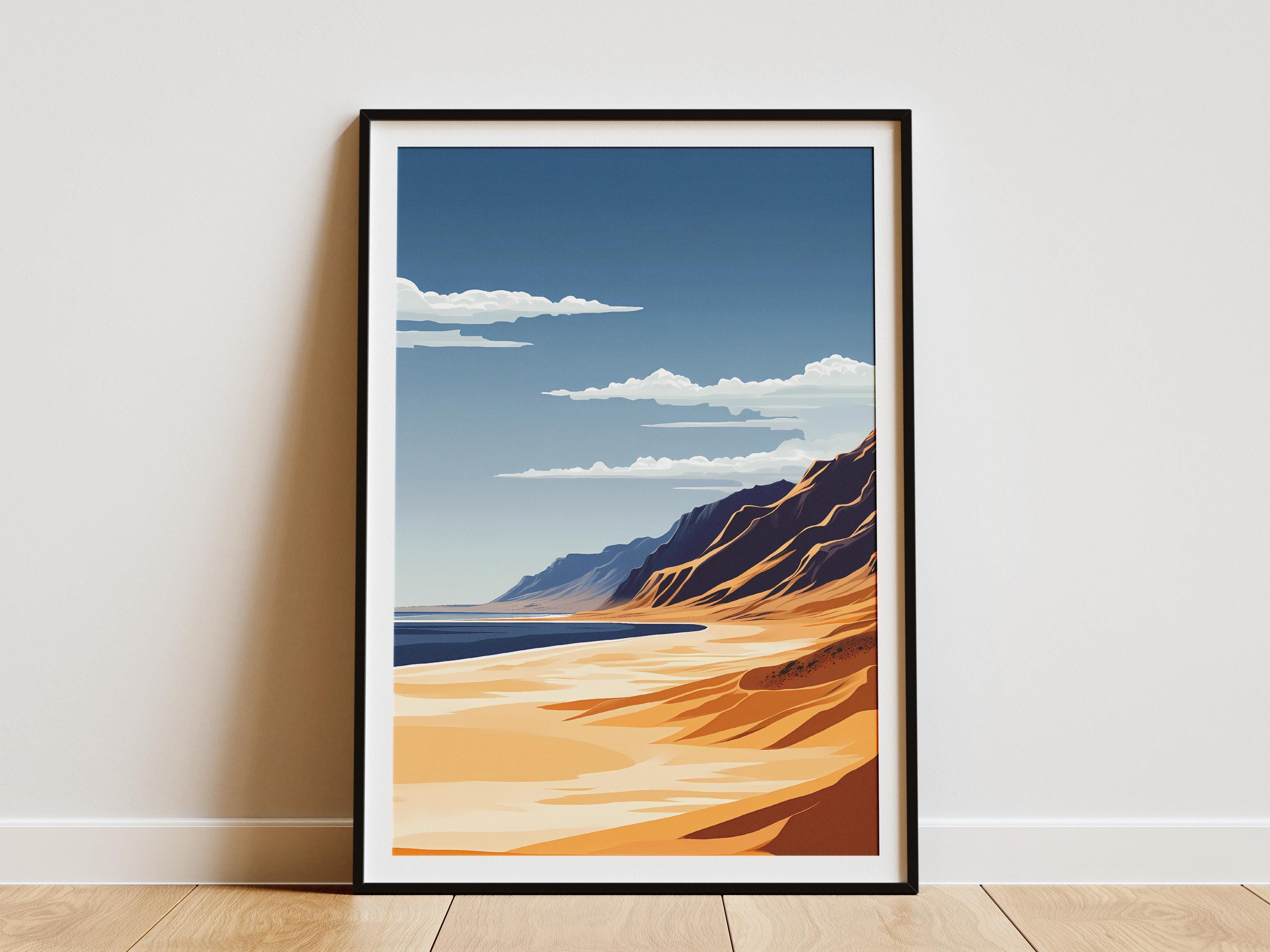 Namibia Skeleton Coast Poster African Landscape Print Desert