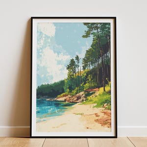 Arkansas Ozark National Forest Travel Poster Art Print Vintage Style Nature Wall Decor Vacation Home Gift Ozark Mountains Decor Arkansas Art